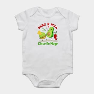 Guac 'N' Roll All The Night Guacamole Lovers Cinco De Mayo Fiesta Squad Funny Mexican Food Men Women Kids Baby Bodysuit